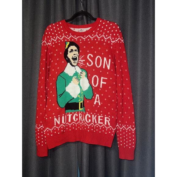 Ugly Christmas Sweater Xmas Size Medium Elf - Picture 1 of 3